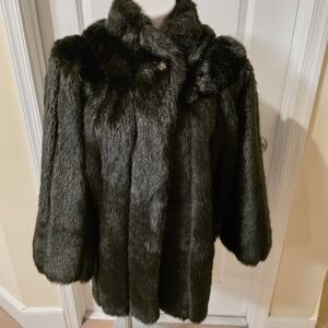 American Signature Faux Fur Coat Size 14